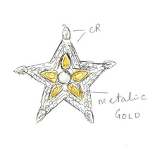 画像をギャラリービューアに読み込む, ブローチ ラインストーン ゴールド 星 2WAY 148088