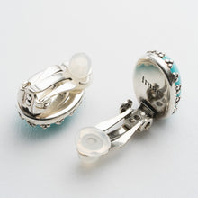 Load image into Gallery viewer, イヤリング アマゾナイト 天然石 ブルー オーバル 148158