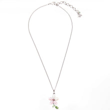 画像をギャラリービューアに読み込む, ペンダント ラインストーン ボヘミアングラス 桜 ピンク 148206 メール便