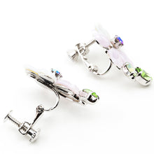 Load image into Gallery viewer, 高級ボヘミアングラスとスワロフスキークリスタルがきらめく桜イヤリング