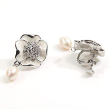 画像をギャラリービューアに読み込む, 【陶山恵実里さん着用】イヤリング 七宝 淡水パール ホワイト フラワー 148248