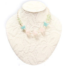 Load image into Gallery viewer, ネックレス 天然石 ローズクォーツ アマゾナイト プレナイト 淡水パール ピンク ホワイト ブルー グリーン ローズ バタフライ 42cm 148280