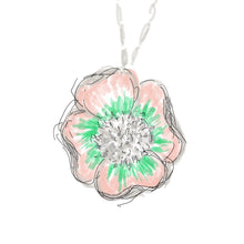 Load image into Gallery viewer, ネックレス ローズクォーツ 七宝 ピンク フラワー チェーン タッセル 148399