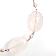 画像をギャラリービューアに読み込む, 煌めくラインストーンと天然石を組み合わせたネックレス