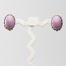 Load image into Gallery viewer, イヤリング フォスフォシデライト 天然石 パープル オーバル 148507