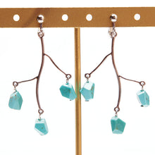 Load image into Gallery viewer, イヤリング ターコイズ ラフカット ブルー 148515