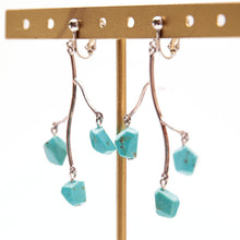 Load image into Gallery viewer, イヤリング ターコイズ ラフカット ブルー 148515