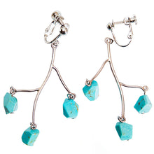 Load image into Gallery viewer, イヤリング ターコイズ ラフカット ブルー 148515