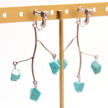 Load image into Gallery viewer, イヤリング ターコイズ ラフカット ブルー 148515