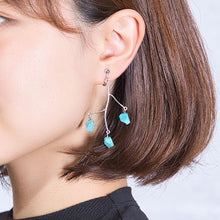 Load image into Gallery viewer, イヤリング ターコイズ ラフカット ブルー 148515