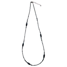 画像をギャラリービューアに読み込む, 様々なフォルムのブラックアゲートとオニキスを組み合わせたロングネックレス