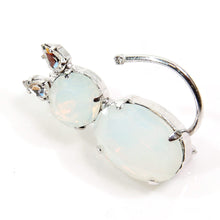 画像をギャラリービューアに読み込む, ブローチ ラインストーン ホワイト 猫 149001