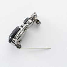 画像をギャラリービューアに読み込む, ブローチ ラインストーン ブラック 猫 149002