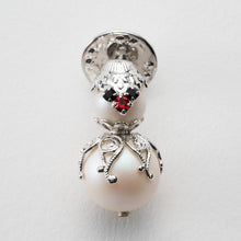 画像をギャラリービューアに読み込む, バッジ ラインストーン スノーマン ホワイト 149072 メール便