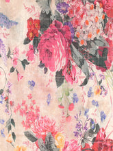 画像をギャラリービューアに読み込む, スカーフ ウール シルク ベージュ フラワー 149154
