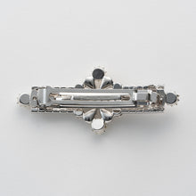 画像をギャラリービューアに読み込む, バレッタ ラインストーン スワロフスキー クリアカラー & パール / グレー