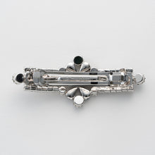 画像をギャラリービューアに読み込む, バレッタ ラインストーン スワロフスキー クリアカラー & パール / グレー