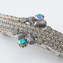 画像をギャラリービューアに読み込む, バレッタ ラインストーン スワロフスキー クリアカラー & パール / グレー