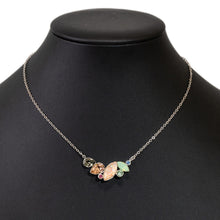 Load image into Gallery viewer, ネックレス ラインストーン ボヘミアングラス ピンク グリーン グレー ブルー 37cm nl149605