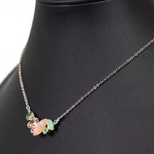 Load image into Gallery viewer, ネックレス ラインストーン ボヘミアングラス ピンク グリーン グレー ブルー 37cm nl149605