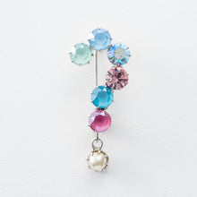 画像をギャラリービューアに読み込む, 7色のラインストーンを使ったブローチ