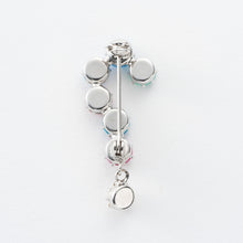 画像をギャラリービューアに読み込む, 7色のラインストーンを使ったブローチ