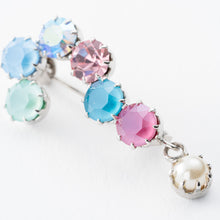 画像をギャラリービューアに読み込む, 7色のラインストーンを使ったブローチ