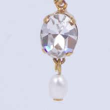画像をギャラリービューアに読み込む, 【バチェラー・ジャパン出演者着用】イヤリング ラインストーン 淡水パール クリアカラー ホワイト 149661