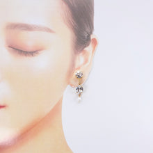 画像をギャラリービューアに読み込む, 【バチェラー・ジャパン出演者着用】イヤリング ラインストーン 淡水パール クリアカラー ホワイト 149661