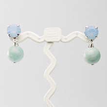 Load image into Gallery viewer, イヤリング アクアマリン 天然石 ラインストーン ブルー 149665