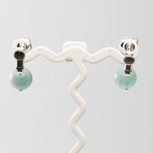 Load image into Gallery viewer, イヤリング アクアマリン 天然石 ラインストーン ブルー 149665