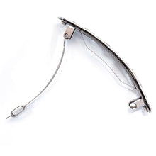 Load image into Gallery viewer, バレッタ レースメタル シルバー ローズ 留金8cm 149746