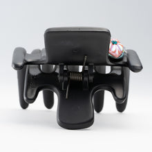 画像をギャラリービューアに読み込む, ヘアクリップ スターリリー ラインストーン ブラック ピンク グリーン フラワー 149756