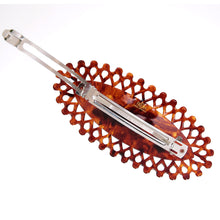 画像をギャラリービューアに読み込む, バレッタ 白蝶貝 七宝 ブラウン ホワイト フラワー バタフライ 149767