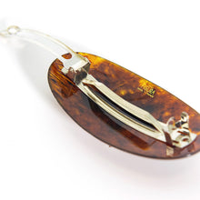 画像をギャラリービューアに読み込む, バレッタ ラインストーン ブラウン フラワー 149768