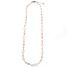 画像をギャラリービューアに読み込む, ネックレス  ローズクォーツ 淡水パール ロング 149774