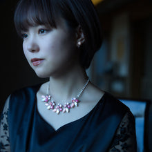 Load image into Gallery viewer, ネックレス ラインストーン ピンク ホワイト 149802