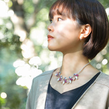 Load image into Gallery viewer, ネックレス ラインストーン ピンク ホワイト 149802