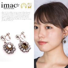 Load image into Gallery viewer, イヤリング ラインストーン グレー クリアカラー 149819