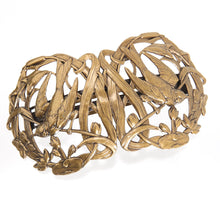 画像をギャラリービューアに読み込む, アンティーク調のレースメタルの曲線が美しいヘアバレッタ