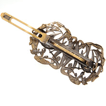 画像をギャラリービューアに読み込む, アンティーク調のレースメタルの曲線が美しいヘアバレッタ