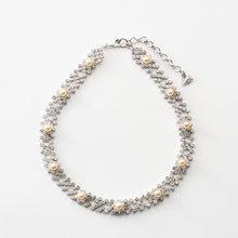 画像をギャラリービューアに読み込む, 【石栗奏美さん着用】ネックレス ラインストーン パール クリアカラー ホワイト 149850