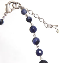 画像をギャラリービューアに読み込む, ネックレス 七宝 ソーダライト スワロフスキーパール ブルー フラワー 149922