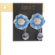 Load image into Gallery viewer, イヤリング 七宝 ソーダライト ブルー フラワー 149925
