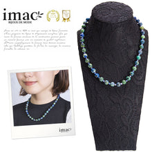 画像をギャラリービューアに読み込む, ネックレス アジュールマラカイト ソーダライト ブルー グリーン ラウンド ショート 43cm 149975