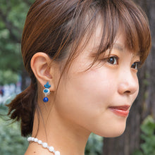 Load image into Gallery viewer, イヤリング ラピスラズリ 七宝 ブルー 142687 メール便