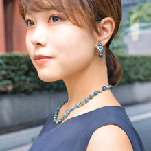 画像をギャラリービューアに読み込む, ネックレス アジュールマラカイト ソーダライト ブルー グリーン ラウンド ショート 43cm 149975