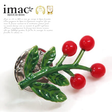 画像をギャラリービューアに読み込む, バッジ 七宝 レッド グリーン 150070 メール便