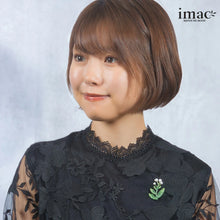 画像をギャラリービューアに読み込む, ブローチ 七宝 木の実 淡水パール ホワイト グリーン 150071 メール便