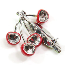 画像をギャラリービューアに読み込む, ブローチ 七宝 レッド グリーン チェリー 150075 メール便